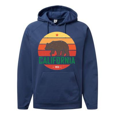 California Retro Circle Performance Fleece Hoodie