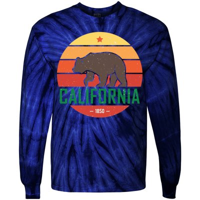 California Retro Circle Tie-Dye Long Sleeve Shirt