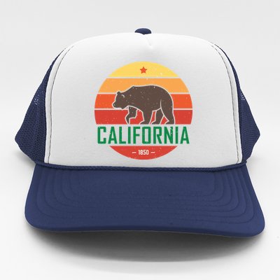 California Retro Circle Trucker Hat