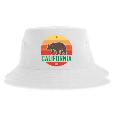 California Retro Circle Sustainable Bucket Hat