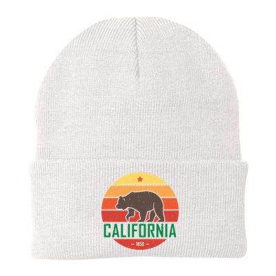 California Retro Circle Knit Cap Winter Beanie