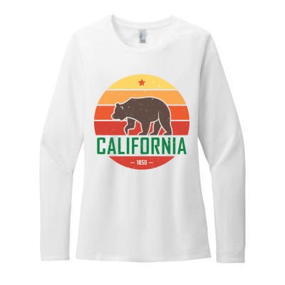 California Retro Circle Womens CVC Long Sleeve Shirt