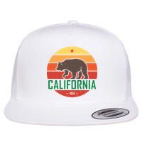 California Retro Circle Flat Bill Trucker Hat