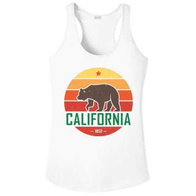 California Retro Circle Ladies PosiCharge Competitor Racerback Tank