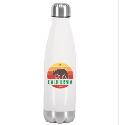 California Retro Circle Stainless Steel Insulated Water Bottle