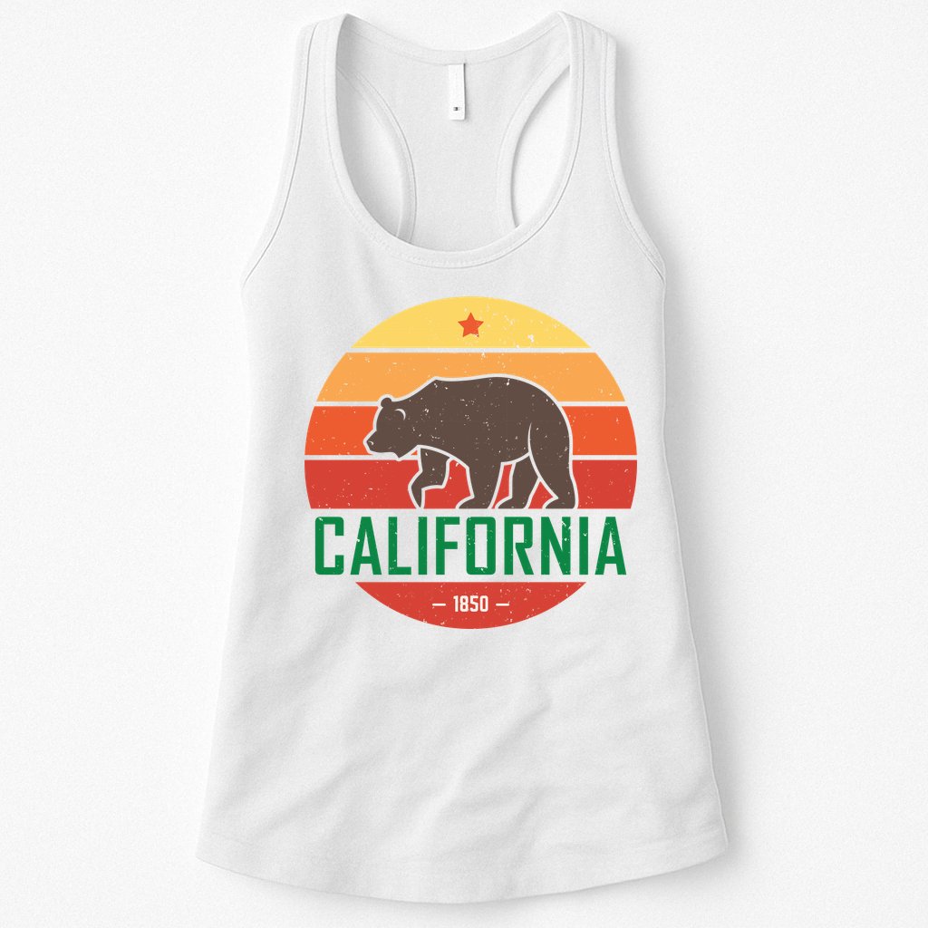 California Retro Circle Womens Tank Top