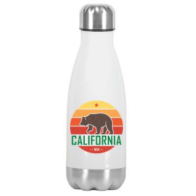 California Retro Circle Stainless Steel Insulated Water Bottle