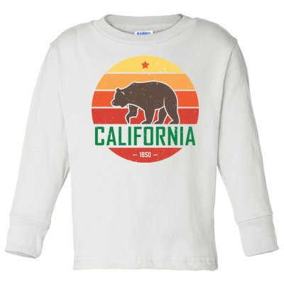 California Retro Circle Toddler Long Sleeve Shirt