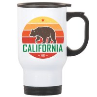 California Retro Circle Stainless Steel Travel Mug