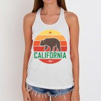 California Retro Circle Women's Knotted Racerback Tank