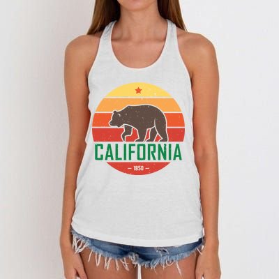 California Retro Circle Women's Knotted Racerback Tank