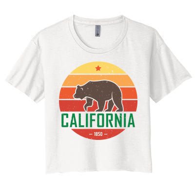 California Retro Circle Women's Crop Top Tee