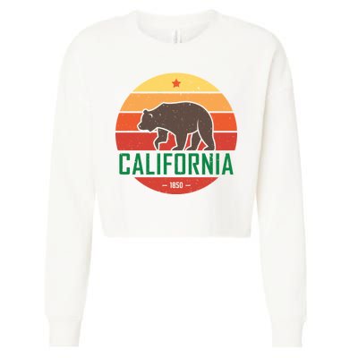 California Retro Circle Cropped Pullover Crew