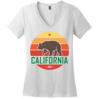 California Retro Circle Women's V-Neck T-Shirt