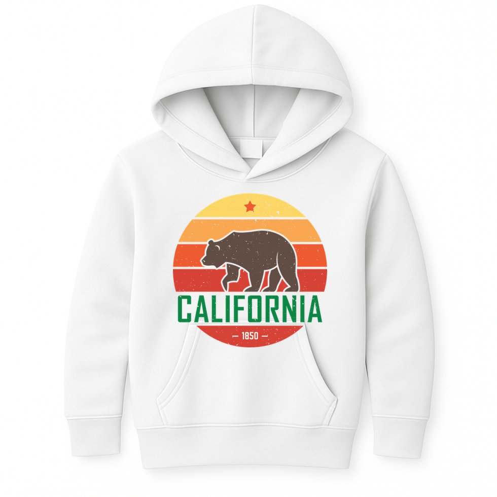 California Retro Circle Kids Hoodie
