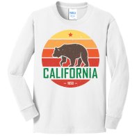 California Retro Circle Kids Long Sleeve Shirt