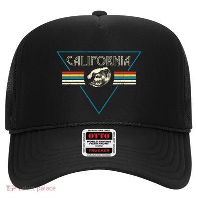 California Retro Vibe High Crown Mesh Back Trucker Hat