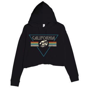 California Retro Vibe Crop Fleece Hoodie