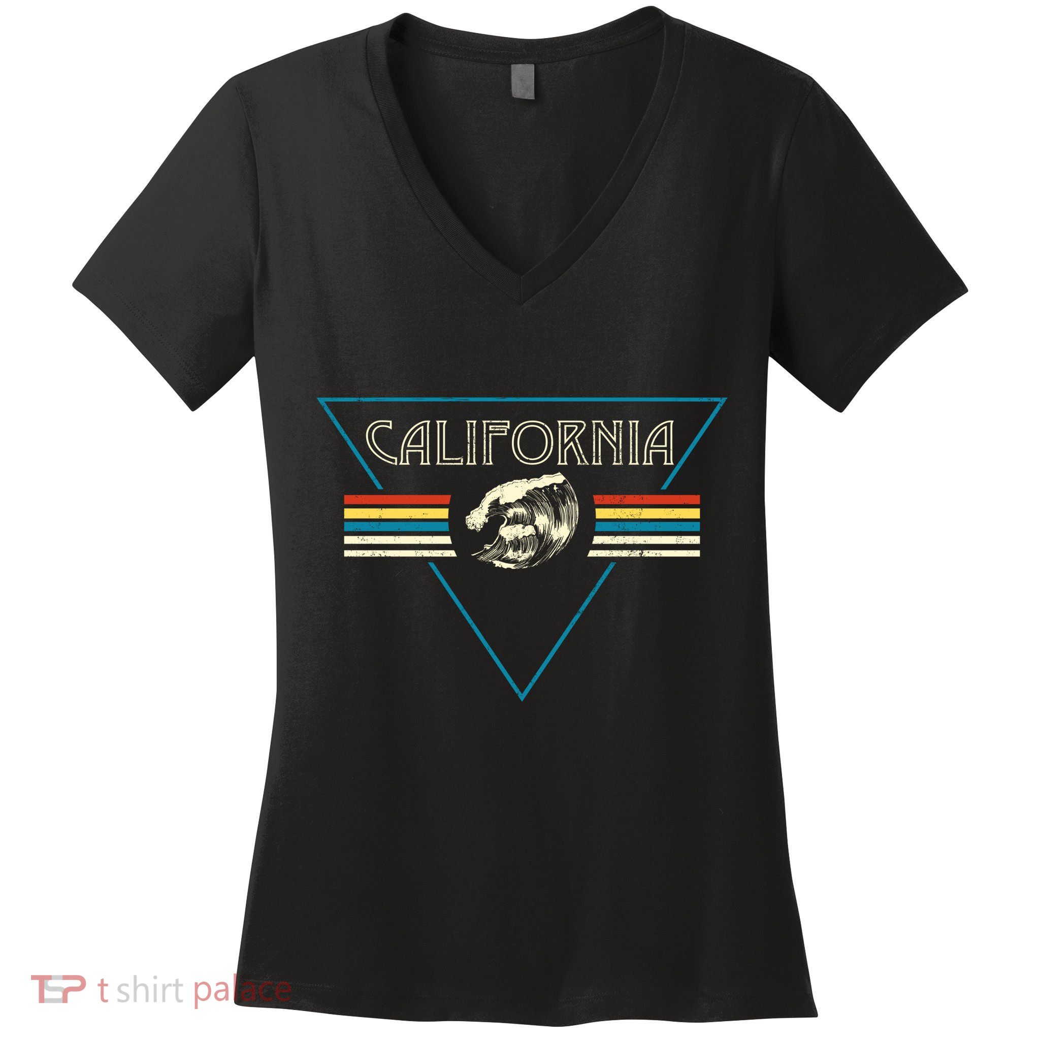California Retro Vibe Women's V-Neck T-Shirt