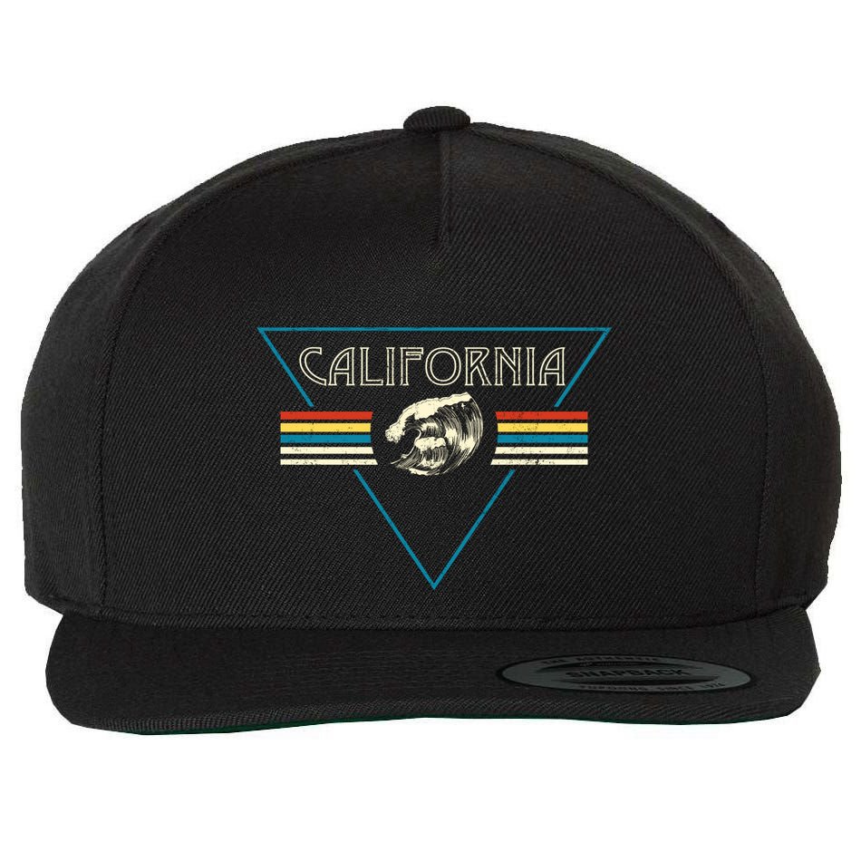 California Retro Vibe Wool Snapback Cap