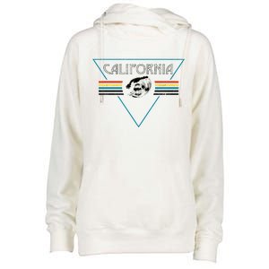 California Retro Vibe Womens Funnel Neck Pullover Hood