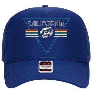 California Retro Vibe High Crown Mesh Back Trucker Hat