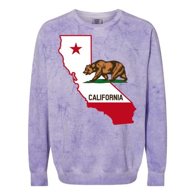 California State Bear Flag Colorblast Crewneck Sweatshirt