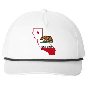 California State Bear Flag Snapback Five-Panel Rope Hat