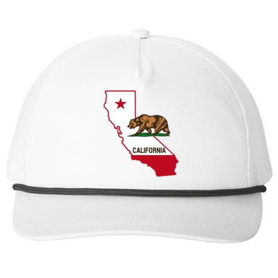 California State Bear Flag Snapback Five-Panel Rope Hat