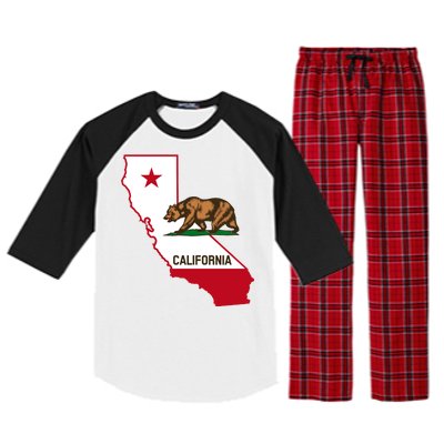 California State Bear Flag Raglan Sleeve Pajama Set