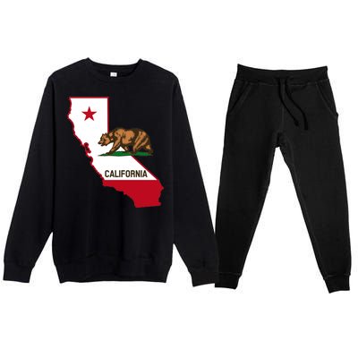 California State Bear Flag Premium Crewneck Sweatsuit Set