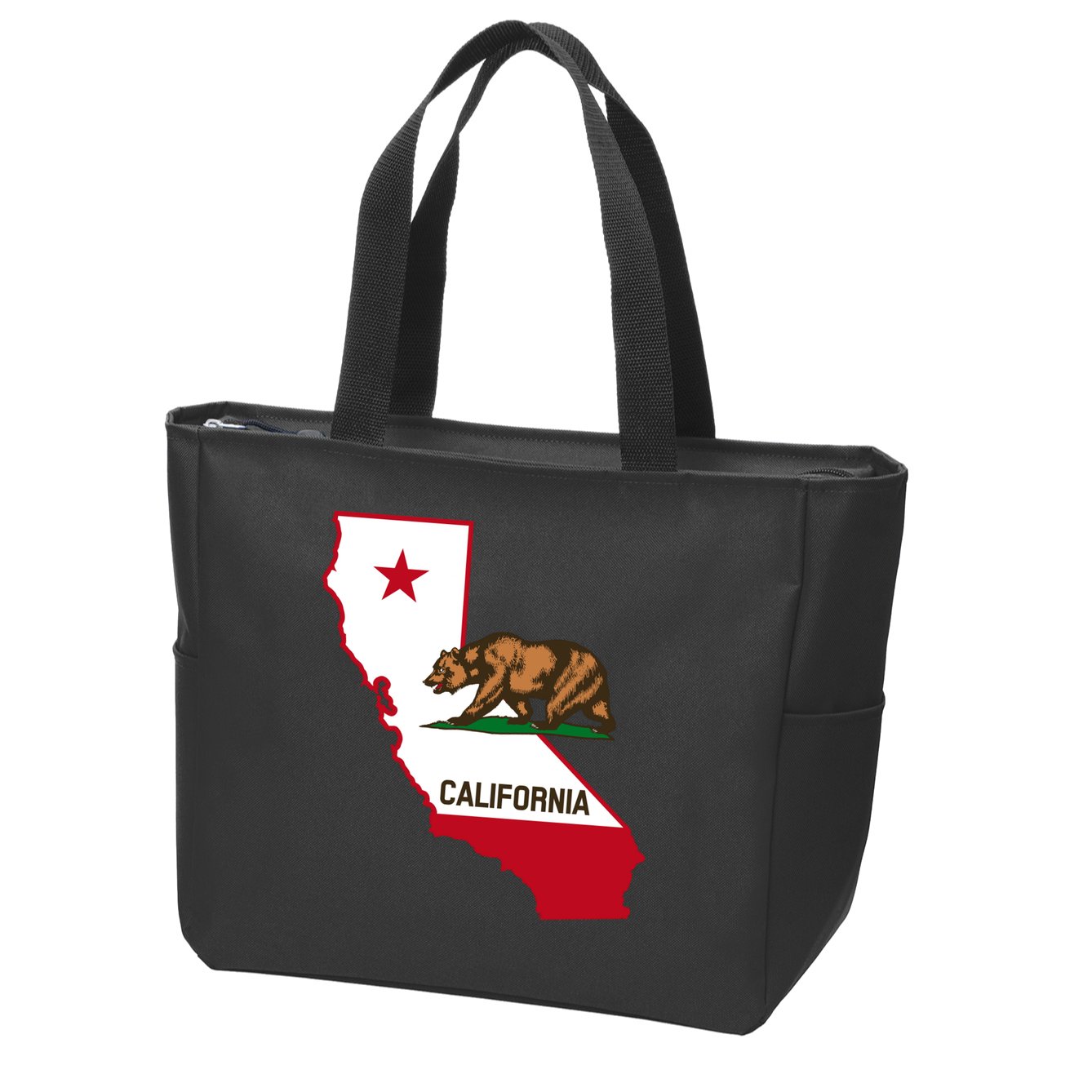 California State Bear Flag Zip Tote Bag