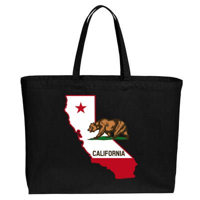 California State Bear Flag Cotton Canvas Jumbo Tote