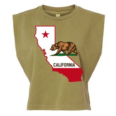 California State Bear Flag Garment-Dyed Women's Muscle Tee