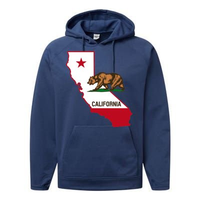 California State Bear Flag Performance Fleece Hoodie