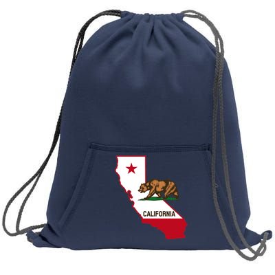 California State Bear Flag Sweatshirt Cinch Pack Bag