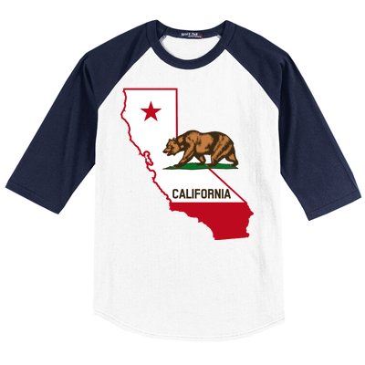 California State Bear Flag Baseball Sleeve Shirt