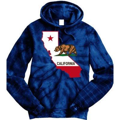 California State Bear Flag Tie Dye Hoodie