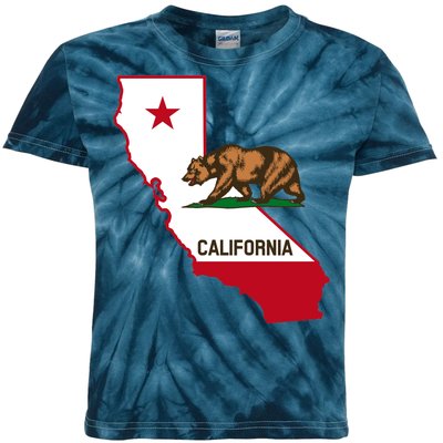 California State Bear Flag Kids Tie-Dye T-Shirt