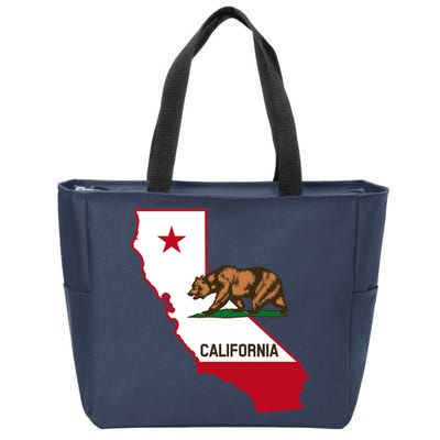 California State Bear Flag Zip Tote Bag