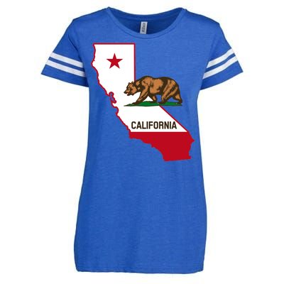 California State Bear Flag Enza Ladies Jersey Football T-Shirt