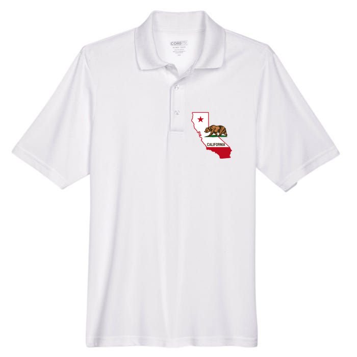 California State Bear Flag Men's Origin Performance Pique Polo