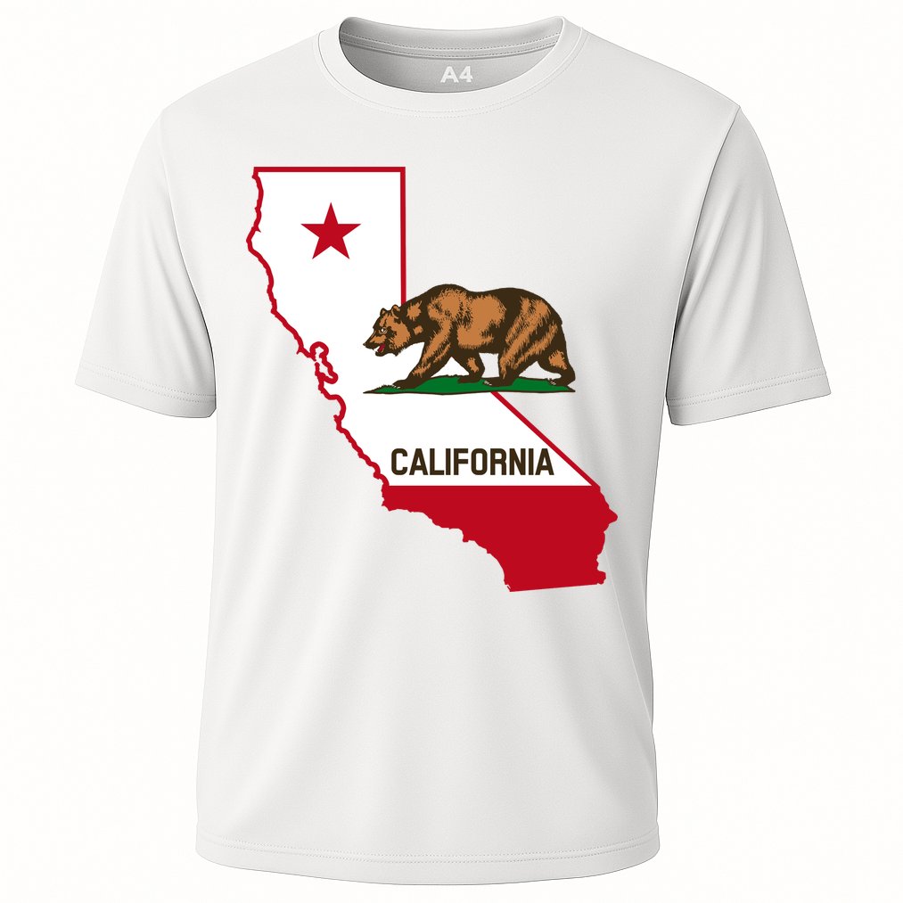 California State Bear Flag Cooling Performance Crew T-Shirt