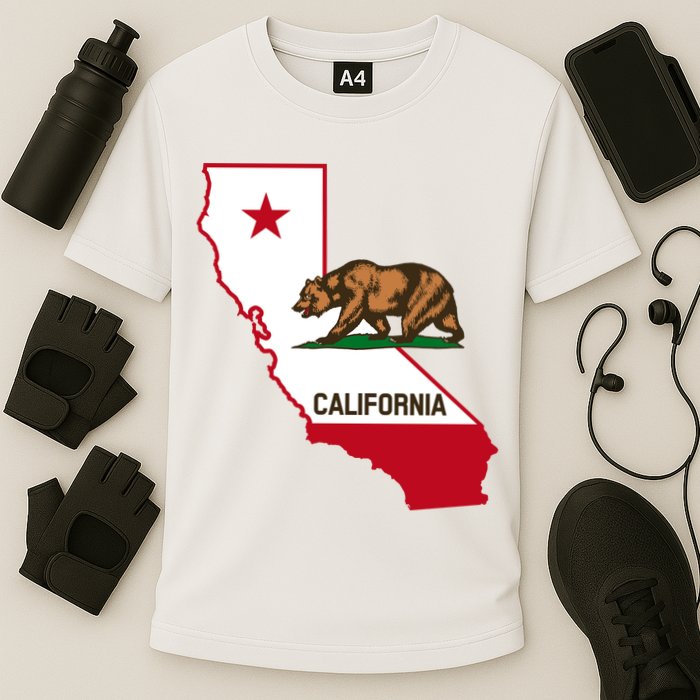 California State Bear Flag Cooling Performance Crew T-Shirt