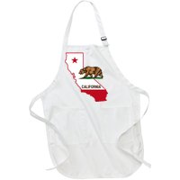 California State Bear Flag Full-Length Apron With Pockets