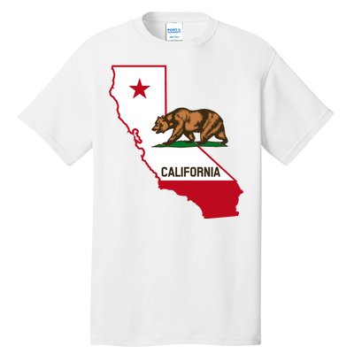 California State Bear Flag Tall T-Shirt