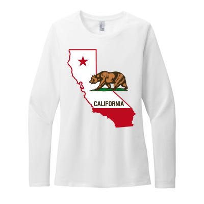 California State Bear Flag Womens CVC Long Sleeve Shirt