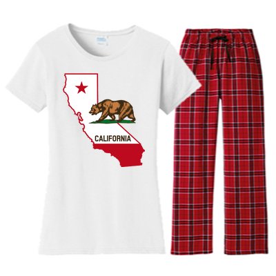 California State Bear Flag Women's Flannel Pajama Set