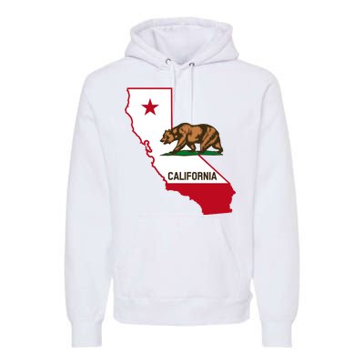 California State Bear Flag Premium Hoodie