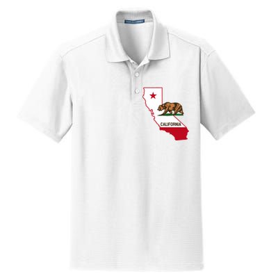 California State Bear Flag Dry Zone Grid Polo